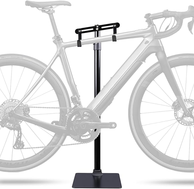 Bike Stand Floor Parking Bike Rack – Foldable Bicycle Stand Storage Holder for MTB & Road Bikes – Fits up to 2.4" Tires – Floor Rack for Indoor Garage