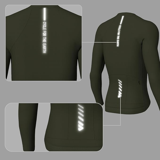 Lo.gas Cycling Jersey Men Short Sleeve, Road Bike Jerseys Full Zipper with Pockets, Bicycle Clothing Breathable Quick Dry