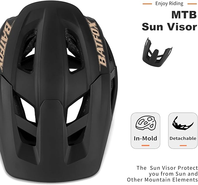 BATFOX NTA 8776 E-Bike & Mountain Bike Helmet for Adults Youth, E-MTB Cycling Helmet for Men Women (52-60CM)