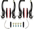 CNC V Brake Set, Bicycle Linear Pull V Brakes for Front/Rear Wheel, Long Arm 110mm, Black …