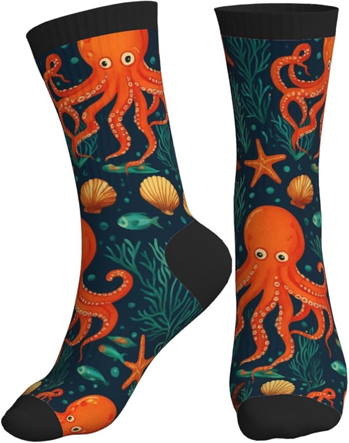 Crew Athletic Socks Funny Crazy Casual Sports Novelty Dress Socks for Women Men Running Hiking