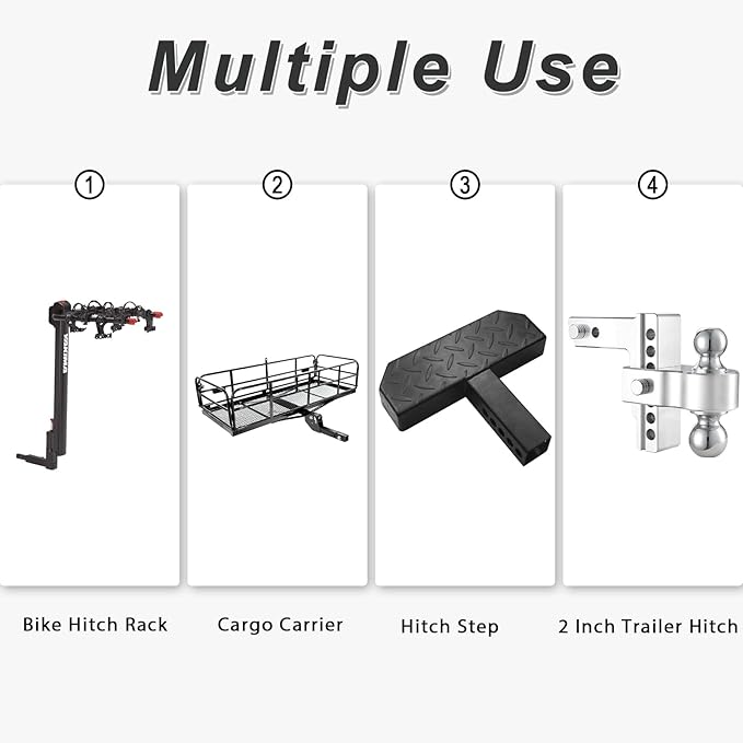 CZC AUTO 2" Hitch Wall Mount Bike Rack Hitch Wall Mount, Hanging Garage Organizer, Bicycle Hitch Receiver Storage, Holds up to 200 lbs