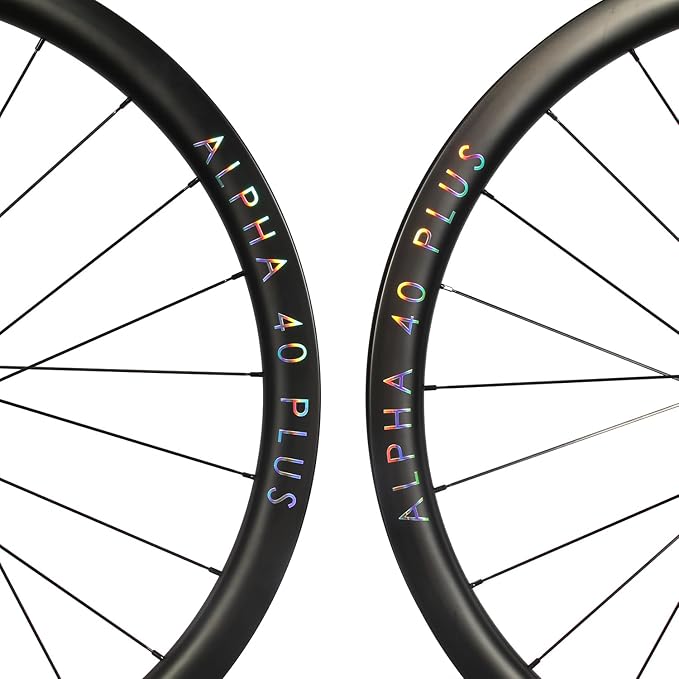 ICAN Alpha 40/50 Plus 1520g/1535g/1555g Carbon Disc Road Bike Wheelset 700C 21mm Inner Width Clincher Tubeless Compatible