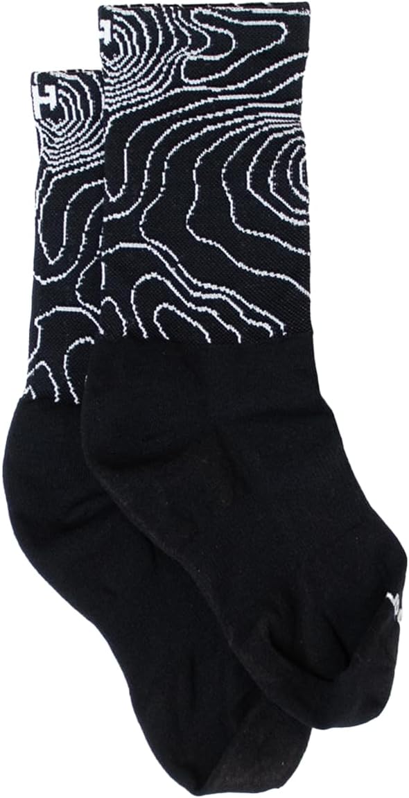 Handup FootDown Cycling Socks - Non Compression Lightweight 90% Nylon 10% Spandex Blend Socks - Made in the USA