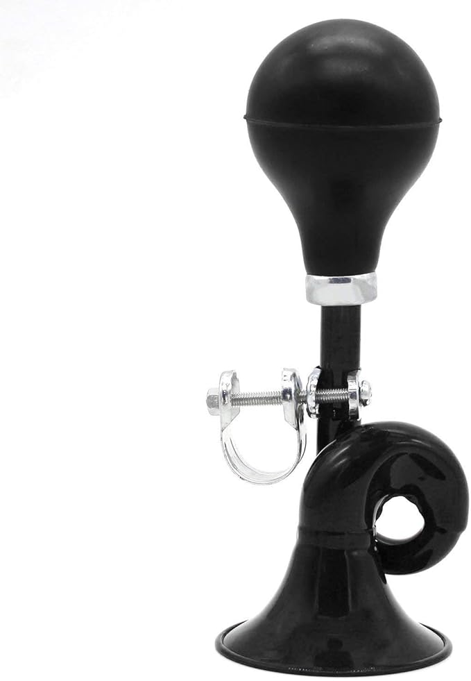 Coolrunner Bugle Horn, Retro Clown Horn, Kids Bike Horn, Classic Vintage Metal Twist Loudspeaker Siren Hooter Snail Air Horn for Vehicles Bicycles Golf Cart