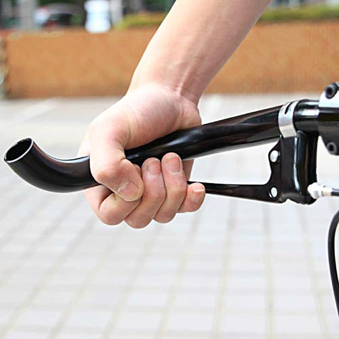 Keenso Brake Lever, Bent Design Handlebar Brake Lever, Metal Alloy Construction, Quick Installation, Retro Style, Fixed Gear Bikes, City Commuters, Mountain Bikes, Folding Bikes