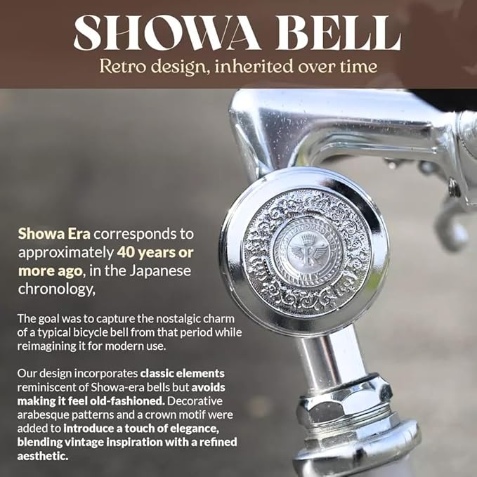 Showa Retro Vintage Classic Bicycle Bell Silver Bike Handlebar Ring Bell LM-025