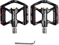 Ultralight Carbon Fiber Road Bicycles Pedals – 181g/pair, 99mm Wide Platform for Titanium Sealed Bearings & 10 Aluminum Anti-Slip Nails, Compatible for Road/Mountain/Folding Bikes