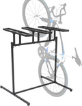 3/5 Bikes Stand Rack Adjustable Bike Storage Rack, Bikes Floor Stand, Bicycle Parking Rack, Bicycle Stand for Garage, Indoor, Outdoor, Max Tire Width 2.4in (For 3 Bikes)