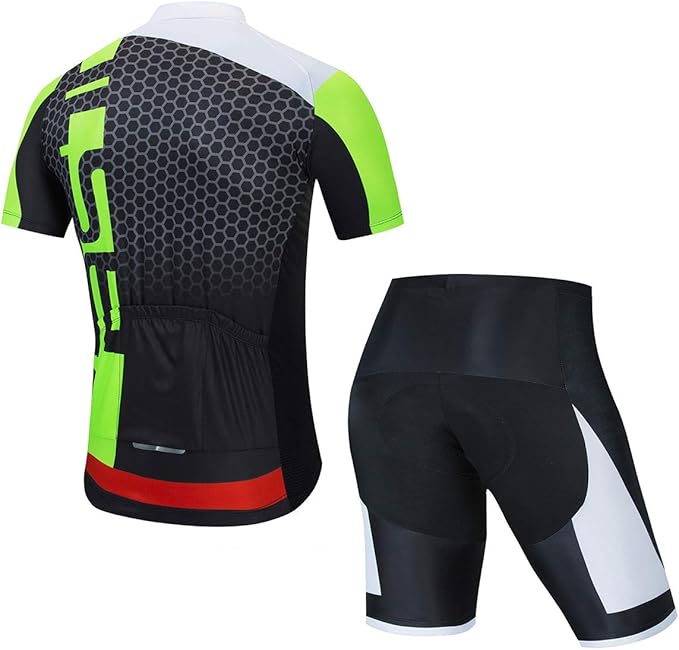 Men's Cycling Jersey Set, Summer Mountain Bike Clothing Short Sleeved Riding Jerseys