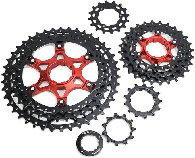 VG SPORTS 8/9/10/11/12 Speed Ultra-Light Bike Cassette for Mountain Bike 11-40T/11-42T/11-46T/11-50T/11-52T MTB Cassette Lightweight Aluminum Bracket Cassette