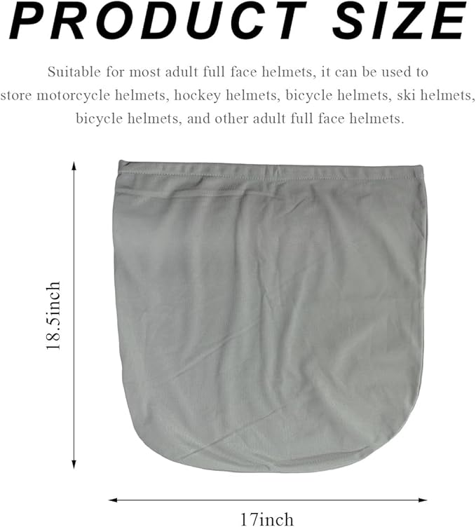 Motorcycle Helmet Bag, Helmet Protection Drawstring Bag Made of Nylon Cloth, Large Capacity Helmet Storage Bag for Motorcycle Bicycle, Universal Motorcycle Accessories (Gray)