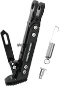 Motorcycle CNC Kickstand Adjust Tripod Holder Universal Aluminum Motor Scooter Modified Foot Side Stand Motorcycle Accessories (Black)
