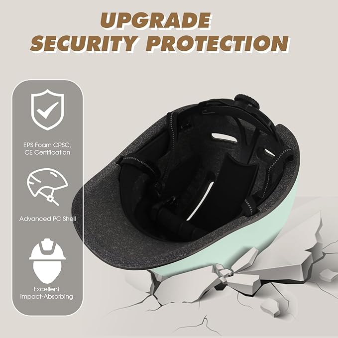 Shinmax Adult Bike Helmet for Men & Women - Lightweight Adjustable Baseball Cap Style Cycling Helmet with Reflective Strip, Perfect for Urban Commuter & Road Biking