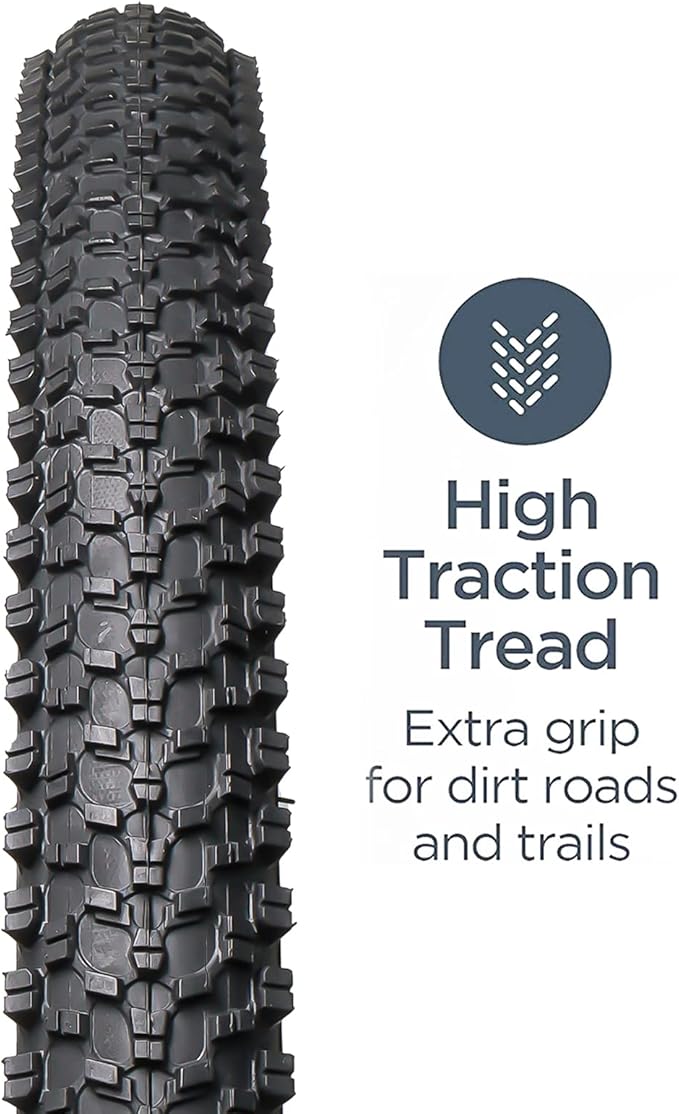 Hycline Mountain Bike Tire: 20/24/26/27.5-inch Folding Replacement High-Performance Wear-Resistant Bicycle Tires for MTB Off-Road Bike