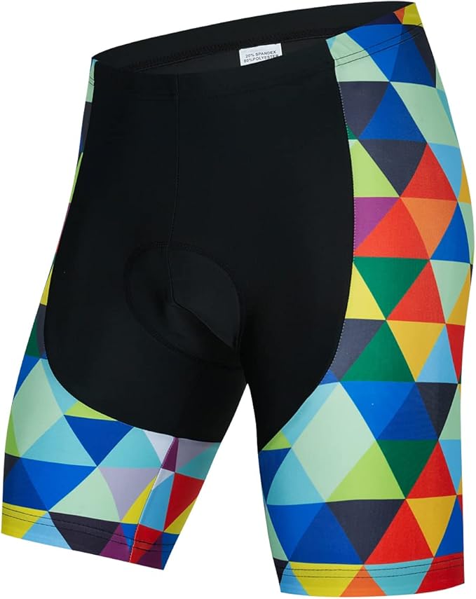 Weimostar Men's Cycling Jersey Short Sleeve Bike Clothing Multicolored Diamond