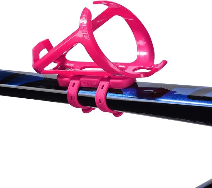 ZONKIE Bike Bottle Cage Mounting Base, Cup Mounting Base for Many Kinds Bikes, Fits Most Stroller Drink Holder, Silicone Material, Many Colors are Available.