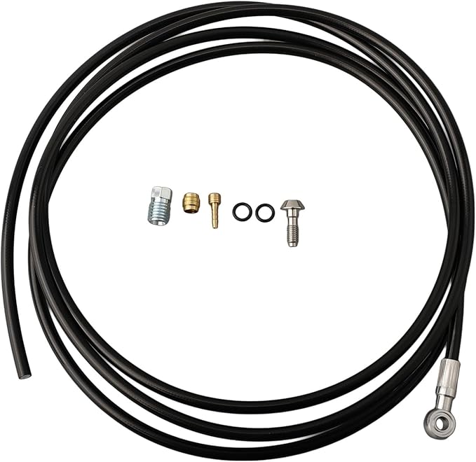 200Cm Hydraulic Disc Brake Hose Kit, Bicycle Brake Line System Fit For Banjo Fitting Replacement Set For Mountain Bike MTB Trail, Pressed Olive Connector