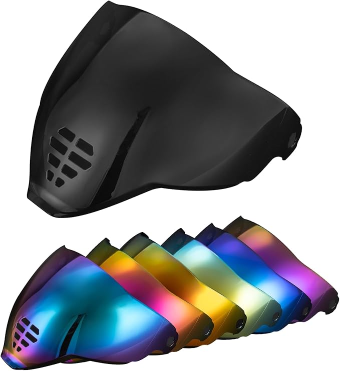 PSLER IC-06 visor- Icon Airflite Face Shield Motorcycle Helmet Visor Accessories Replacement for Icon Airflite IC-06，Dark Black