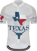 Texas Cycling Jersey Men's Texas State Cycling Shirt Flag Bike Short Sleeve Road Biking Wear Bicycle Shirt