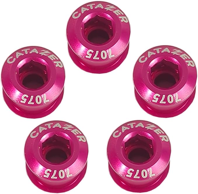 5 PCS 7075 Aluminum Alloy Single Chainring Bolts Double Chainring Bolts for Road MTB Bicycle Crankset