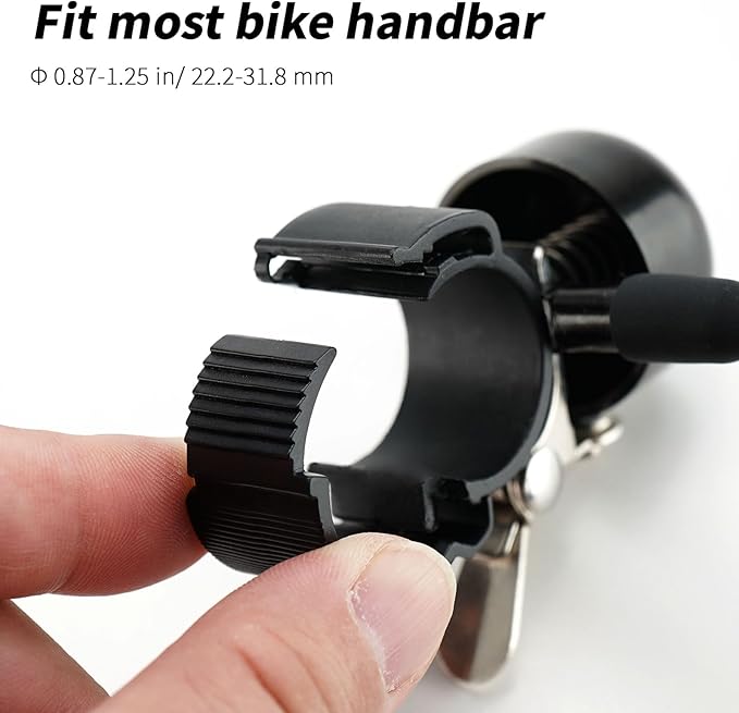 Bike Bell with Mirrors – 360° Adjustable Safety Bicycle Rear View Mirror, Scratch-Resistant Glass Lens, Universal Fit for MTB/Handlebars, Bike Accessories