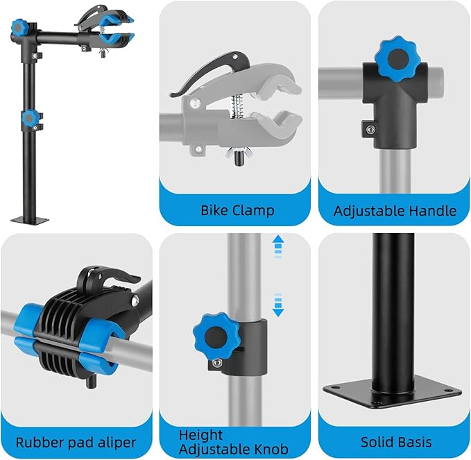 Urban Deco Bike Repair Stand Bench Mount Bike Stand Wall Mounted Bike Work Stand Bicycles Maintenance Rack Bike Clamp for Road Bike,Road Mountain Bike(27 inch)
