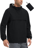 baleaf Men's Rain Jacket Water Resistant Hiking Windbreaker Packable Running Golf Gear Hood Raincoat Reflective