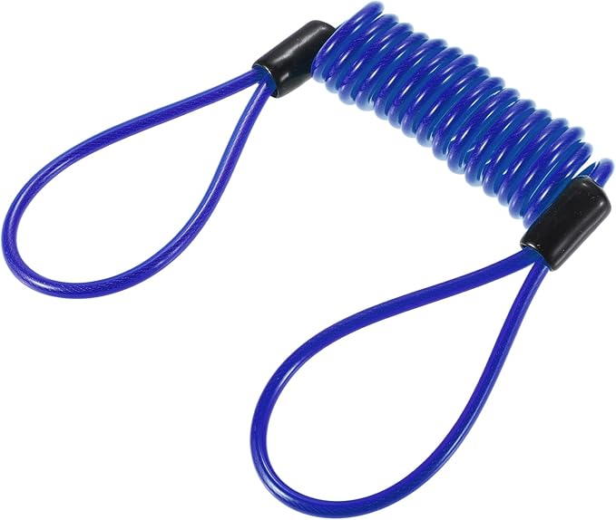 X AUTOHAUX Disk Brake Lock Motorcycle Alarm Disc Lock Security Reminder Cable Tool for Scooter Motorcycle Bike Brake Disc Blue