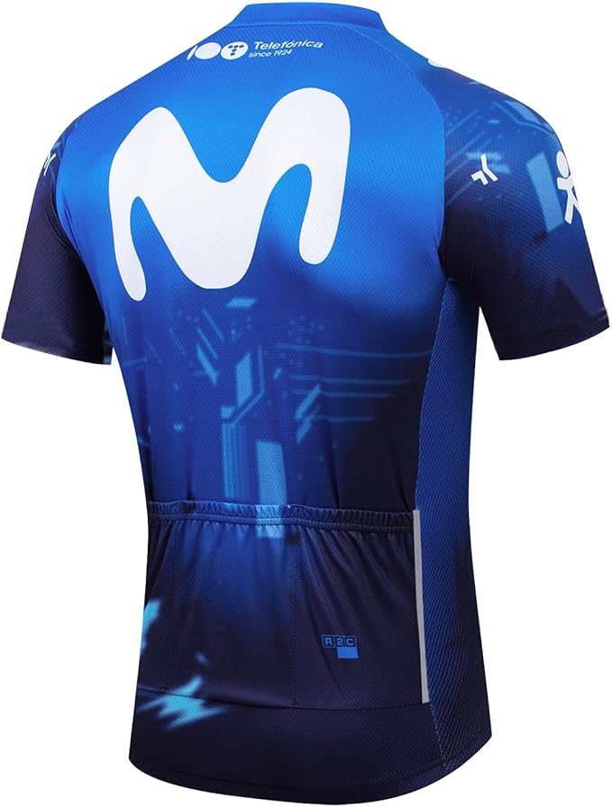 Men's Cycling Bike Jersey Short Sleeve Biking Shirt with 3 Rear Pockets + Zipper Pocket Breathable Quick Dry Bicycle Jersey