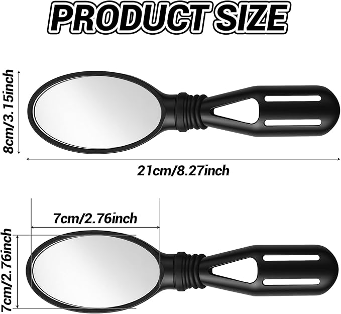 3 Pack Bike Mirror Handlebar Black Adjustable Rearview Safety Helmet Mirrors for Bicycle Motorcycle Safe Riding