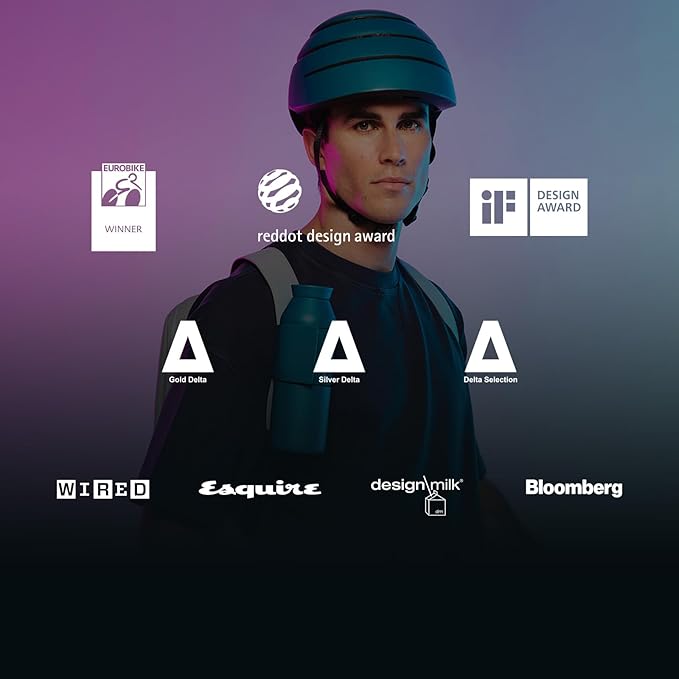CLOSCA. Foldable Helmet. The Bike Helmet for Women and Men. Certificate for Bicycle, Scooter, Electric Bicycle, Inline Skates and Skateboards.