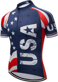 Weimostar Men's USA Cycling Jersey Short Sleeve Biking Shirts Breathable with Pockets