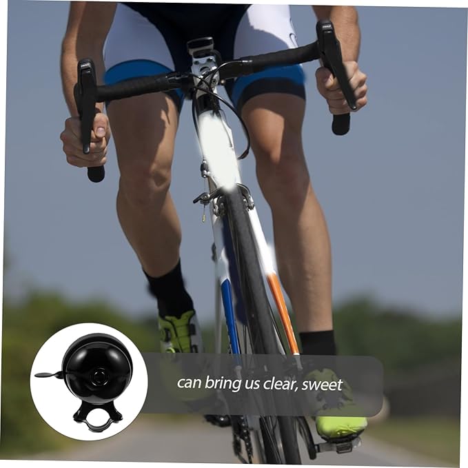 Toyvian Double-Sided Vintage Bike Bell Loud Iron Bicycle Bell Portable Cycling Accessory for Road Bikers Anti-Loss Design for Easy Location