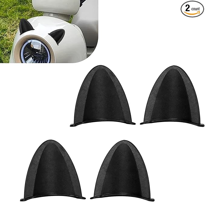 2 PCS Cute Cat Ear Motorcycle Helmet Decoration, Self-Adhesive Wear-Resistant Automotive Helmet Ornament Accessory, Universal for Most Motorcycle Scooter Helmets