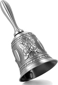 DomeStar Silver Hand Bell – Loud Call Bell for Bedside, Dinner, Wedding, Christmas & Holiday Party