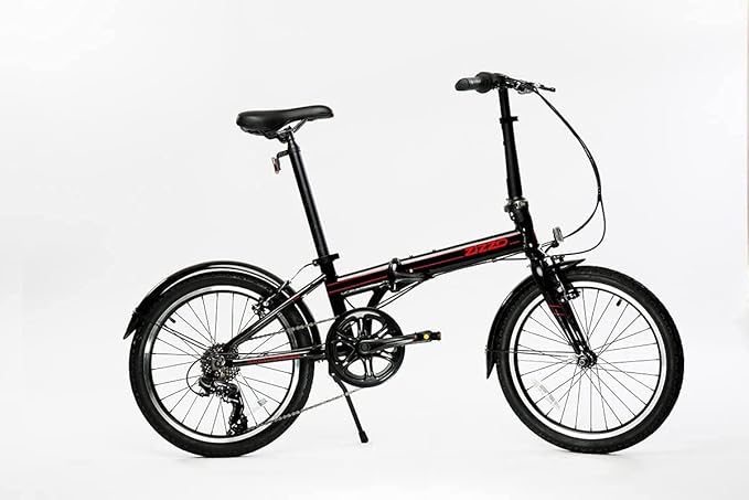 ZiZZO Via 20” Folding Bike-Lightweight Aluminum Frame Genuine Shimano 7-Speed 26lb | Lightweight, Genuine Shimano, 26lb