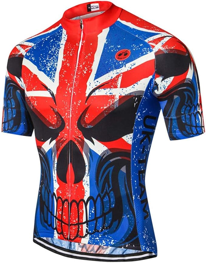 JPOJPO USA Cycling Jersey Men Road Bike Shirt Summer Biking Tops Short Sleeve Bicycle Clothes Cycle Wear Breathable