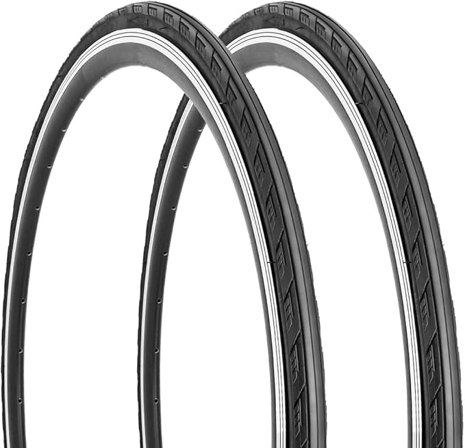 1 or 2 Pack 700X23C/25C/28C/35C Road Bike Tires with or Without 2 Inner Tubes Presta Valve and 2 levers for City Commuter Road Pavement Garden Trail Bike Tires