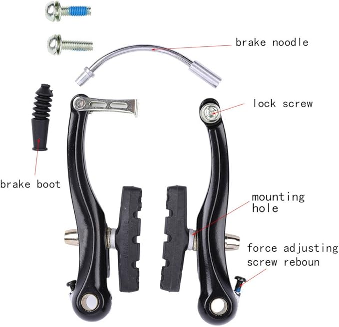 CYSKY Complete Universal Bike Brakes Set, Front and Rear MTB Brake, Inner and Outer Brake Cables and Brake Lever Kit for Mountain Bikes Road Bikes