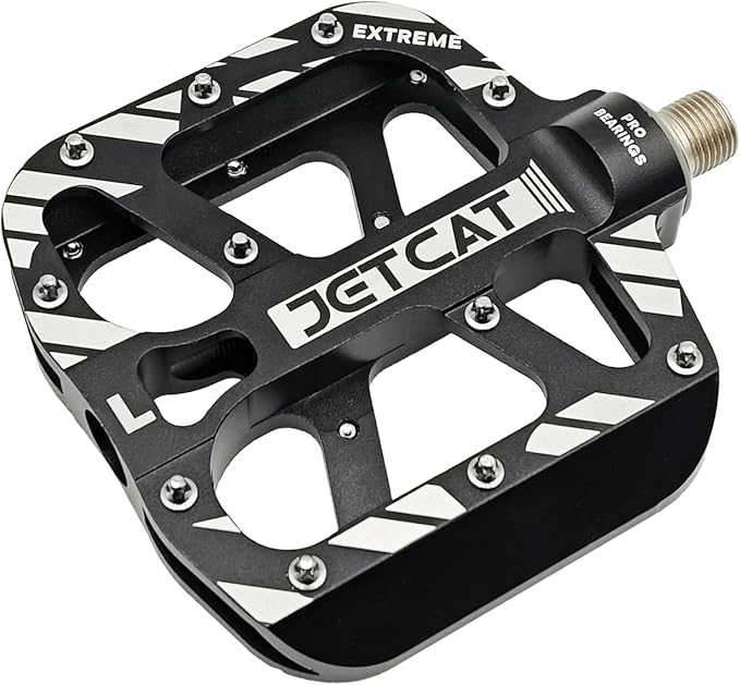 Mountain Bike Pedals Flat - MTB Pedals Flat, Bicycle Pedals, Road Bike Pedals, BMX Pedals, for BMX MTN Road Gravel EBike, Specialized Parts, Adults, Aluminum Metal Stamp 9/16"