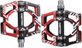 ThinkTop Aluminum Alloy Mountain Bike Pedals Axle 9/16 3 Bearing Platform Pedals Flat Sealed Ever Lubricate Bearing for Road BMX MTB Bicycle Cycling