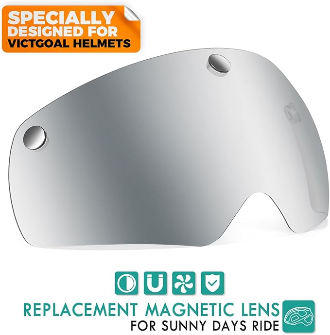 VICTGOAL Detachable Magnetic Bike Helmet Goggles Visor Especially Deisgned for VG110/VG112 Bicycle Helmet