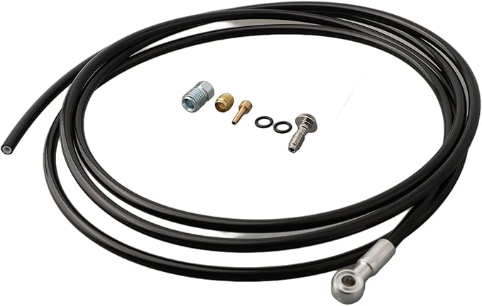 200Cm Hydraulic Disc Brake Hose Kit, Bicycle Brake Line System Fit For Banjo Fitting Replacement Set For Mountain Bike MTB Trail, Pressed Olive Connector