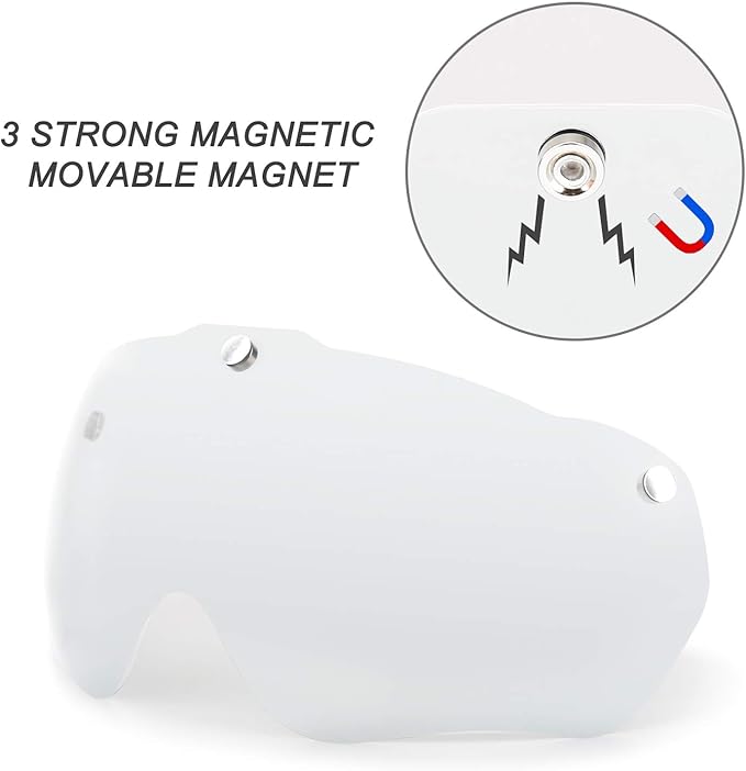 Shinmax Bike Helmet Magnetic Visor Removable Goggles Shield Only for Cycling Helmet in Model Bc-049&Bc-001&Bc-002