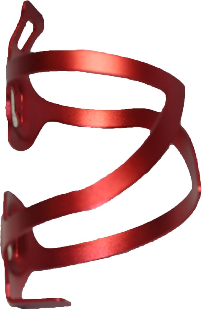 Libereco 2 Pack Lightweight Aluminum Alloy Bike Water Bottle Cage - Matte Finish, Universal Fit for Road Mountain Bicycles Cycling Accessories (Red (2 Pack))