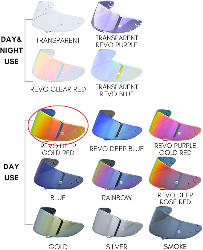 CWR-F1 Shield for RF-1200 Visor X14 NXR RF-SR Z7 Motorcycle Helmet Visor Replacement Sun Protection Anti-Scratch, Universal