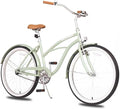 ACEGER Girls Beach Cruiser Bike for Kids 5-13 Years Old, 16" 18" 20" 24" Single Speed Kids Bicycle Included Coaster Brake, Front and Rear Reflectors, 24" 7 Speeds with Dual Brakes