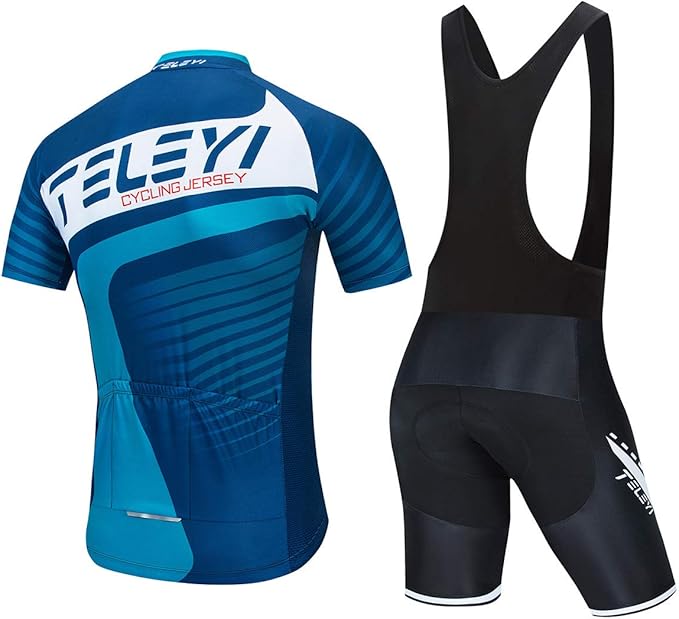 Men's Cycling Jersey Set, Summer Mountain Bike Clothing Short Sleeved Riding Jerseys