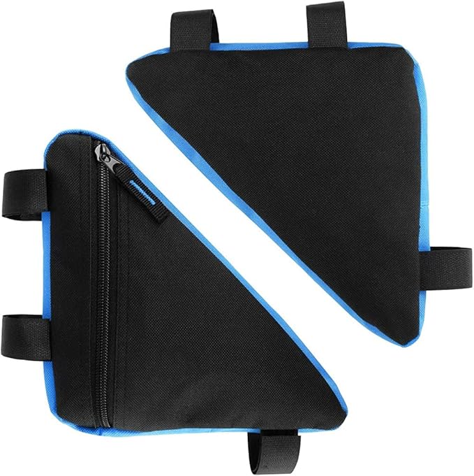 Bike Triangle Frame Bag - Bike Bicycle Storage Top Tube Bag Pack Triangle Pouch Road Mountain Cycling Strap Saddle Bag for Road Bikes Mountain Commute Bikes